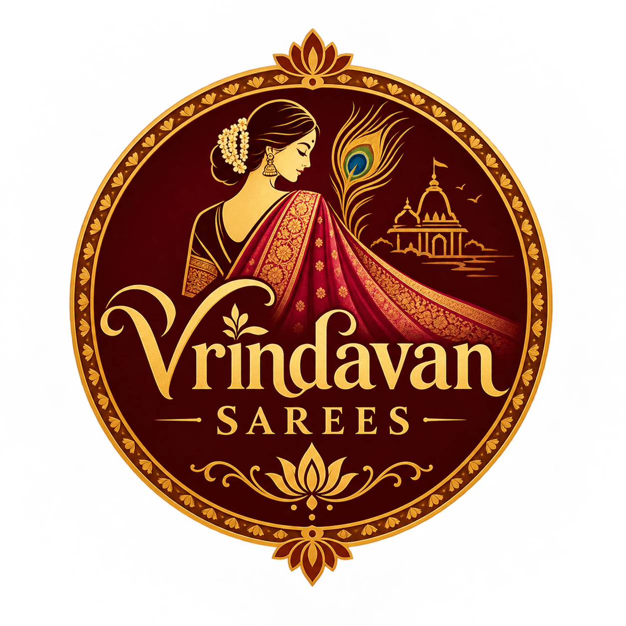 Vrindavan Sarees logo